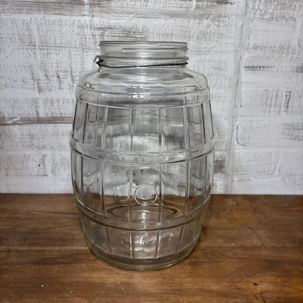 Vintage Large Glass Barrel *No Lid*